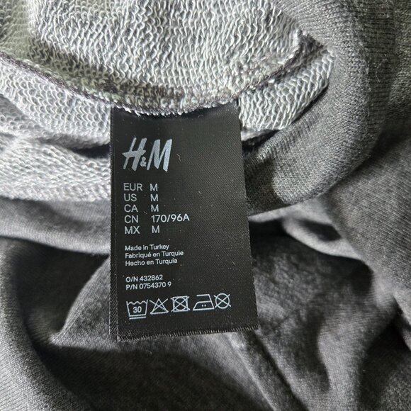 NWT H&M Grey Terry Fleece Full ZIp Hoodie M - Picture 4 of 4